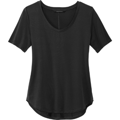 Custom Mercer+Mettle Womens Stretch Jersey Relaxed Scoop Deep Black