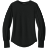 Custom Mercer+Mettle Womens Stretch Jersey Long Sleeve Blouson Top Deep Black
