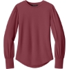 Custom Mercer+Mettle Womens Stretch Jersey Long Sleeve Blouson Top Rosewood Red