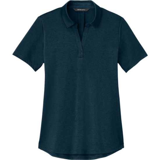 Custom Mercer+Mettle Womens Recharge Jersey Polo Insignia Blue Heather