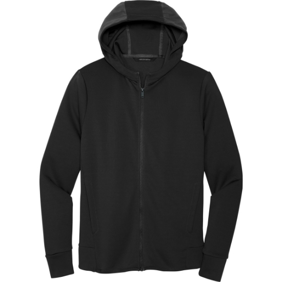 Custom Mercer+Mettle Double-Knit Full-Zip Hoodie Deep Black