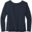 Custom Mercer+Mettle Womens Stretch Drop Shoulder Pullover Night Navy Blue