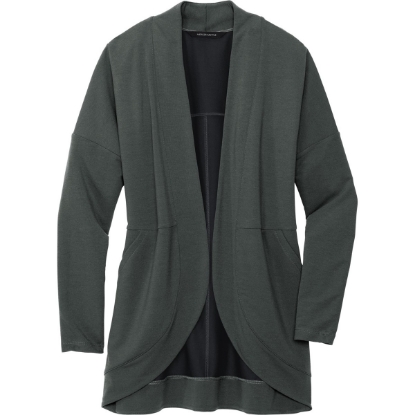 Custom Mercer+Mettle Womens Stretch Open-Front Cardigan AnchorGrey