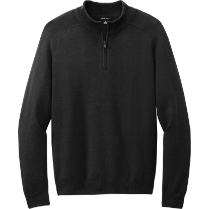 Custom Mercer+Mettle 1/4-Zip Sweater Deep Black