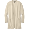 Custom Mercer+Mettle Womens Open-Front Cardigan Sweater Birch White