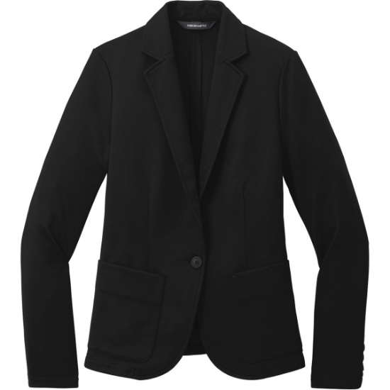Custom Mercer+Mettle Womens Relaxed Knit Blazer Deep Black