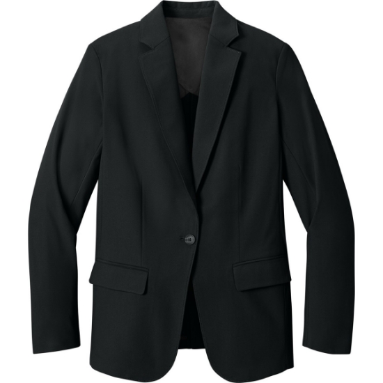 Custom Mercer+Mettle Womens Capital Tech Blazer Deep Black