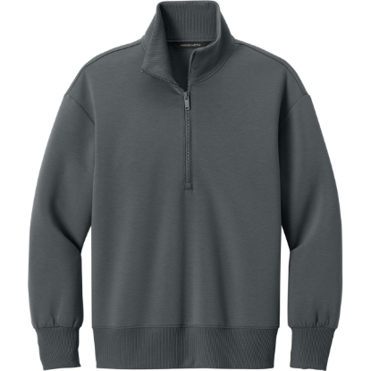 Custom Mercer+Mettle Womens Soft Spacer 1/4-Zip StormGrey