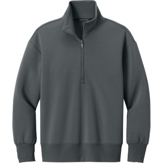 Custom Mercer+Mettle Womens Soft Spacer 1/4-Zip StormGrey