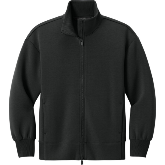 Custom Mercer+Mettle Womens Soft Spacer Full-Zip Deep Black