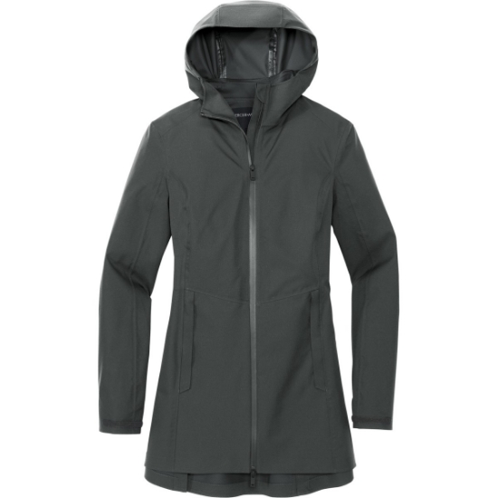 Custom Mercer+Mettle Womens Waterproof Rain Shell AnchorGrey