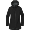 Custom Mercer+Mettle Womens Waterproof Rain Shell Deep Black