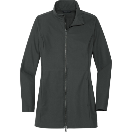 Custom Mercer+Mettle Womens Faille Soft Shell AnchorGrey