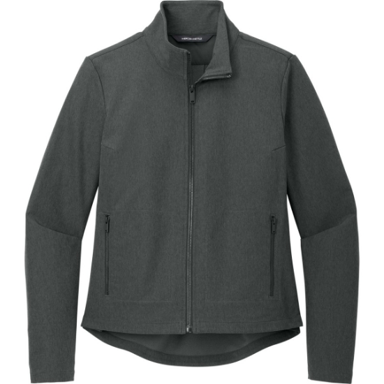 Custom Mercer+Mettle Womens Stretch Soft Shell Jacket Anchor Gray Heather