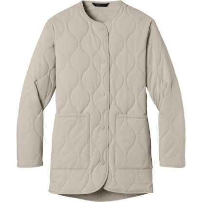 Custom Mercer+Mettle Womens Quilted Liner Jacket Almond Beige