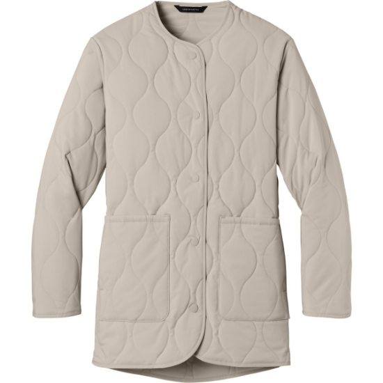 Custom Mercer+Mettle Womens Quilted Liner Jacket Almond Beige