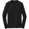 Custom New Era Heritage Blend Long Sleeve Crew Tee. Black