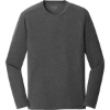 Custom New Era Heritage Blend Long Sleeve Crew Tee. Black Heather