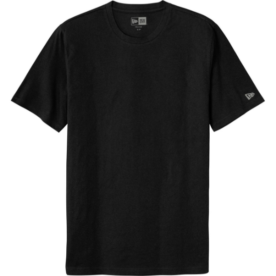 Custom New Era Tri-Blend Tee Black Solid