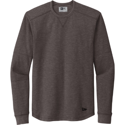 Custom New Era Thermal Long Sleeve Black Heather