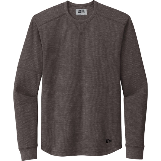 Custom New Era Thermal Long Sleeve Black Heather