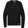 Custom New Era Series Performance Long Sleeve Crew Tee. Black Solid