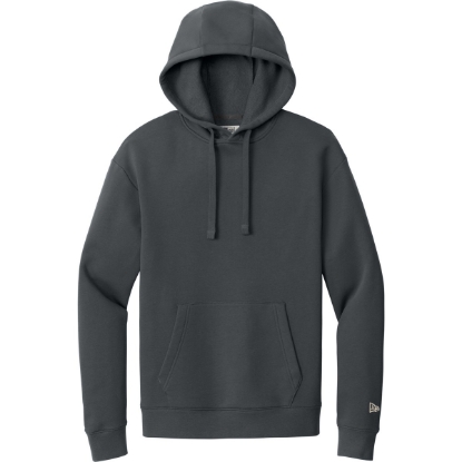 Custom New Era Heritage Fleece Pullover Hoodie Graphite Gray