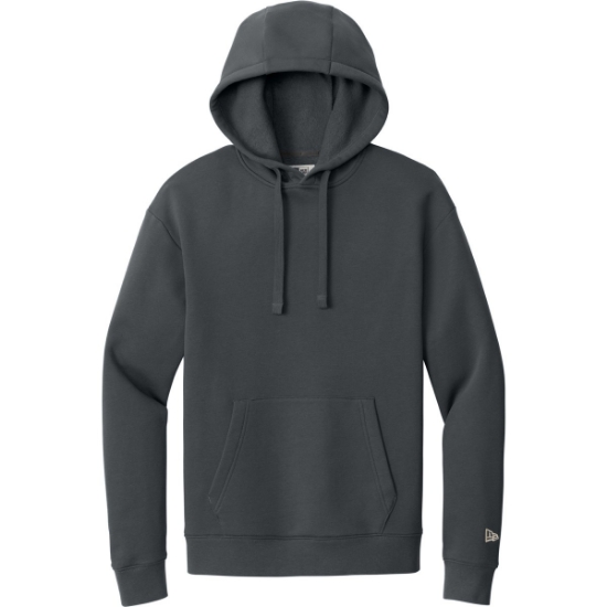 Custom New Era Heritage Fleece Pullover Hoodie Graphite Gray