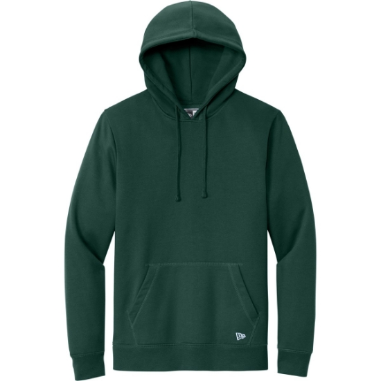 Custom New Era Comeback Fleece Pullover Hoodie Dark Green