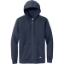 Custom New Era Comeback Fleece Full-Zip Hoodie True Navy Blue