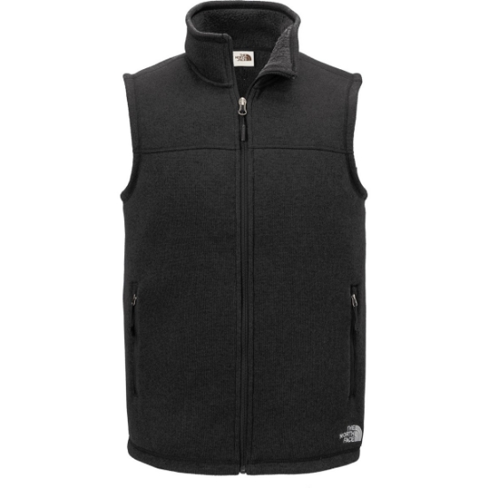 Custom The North Face Sweater Fleece Vest TNF Black Hthr