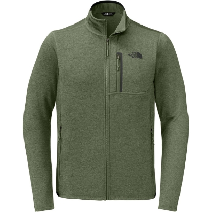 Custom The North Face Skyline Full-Zip Fleece Jacket Four Leaf Clover Heather Green