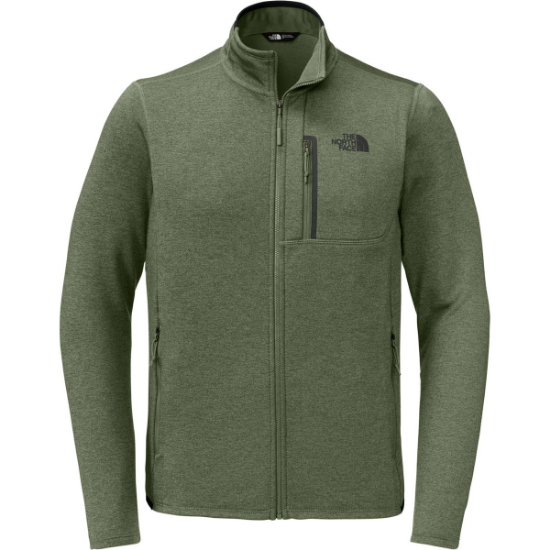 Custom The North Face Skyline Full-Zip Fleece Jacket Four Leaf Clover Heather Green