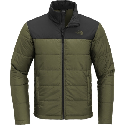 Custom The North Face Chest Logo Everyday Insulated Jacket Burnt Olive Green