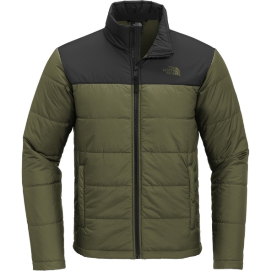 Custom The North Face Chest Logo Everyday Insulated Jacket Burnt Olive Green