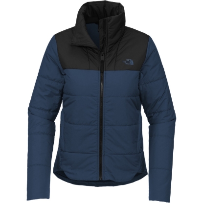 Custom The North Face Womens Chest Logo Everyday Insulated Jacket Shady Blue