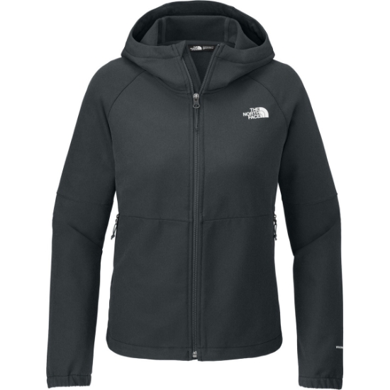 Custom The North Face Womens Barr Lake Hooded Soft Shell Jacket Asphalt Gray Dark Heather