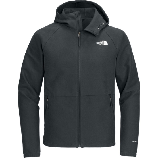 Custom The North Face Barr Lake Hooded Soft Shell Jacket Asphalt Gray Dark Heather