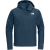 Custom The North Face Barr Lake Hooded Soft Shell Jacket Shady Blue Dark Heather