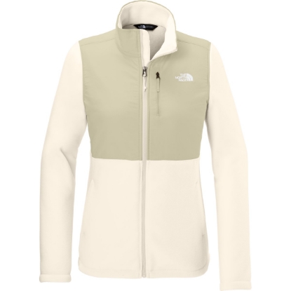 Custom The North Face Womens Highest Peak Full-Zip Fleece Jacket Gardenia White/Gravel Beige