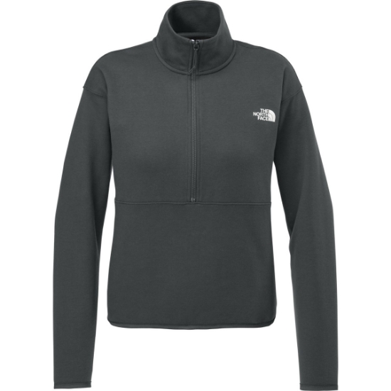 Custom The North Face Womens Double-Knit 1/2-Zip Fleece Asphalt Gray