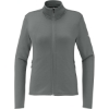 Custom The North Face Womens Aim Full-Zip Fleece Jacket Smoked Pearl Gray