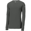 Custom Nike Dri-FIT Cotton/Poly Long Sleeve Tee. Anthracite Gray
