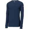 Custom Nike Dri-FIT Cotton/Poly Long Sleeve Tee. College Navy Blue