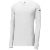 Custom Nike Dri-FIT Cotton/Poly Long Sleeve Tee. White