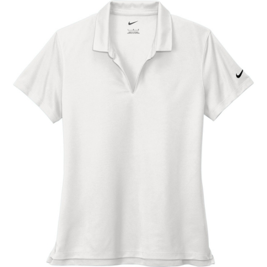 Custom Nike Womens Dri-FIT Micro Pique 2.0 Polo White