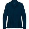 Custom Nike Womens Dri-FIT Micro Pique 2.0 Long Sleeve Polo Navy Blue