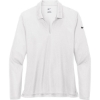 Custom Nike Womens Dri-FIT Micro Pique 2.0 Long Sleeve Polo White