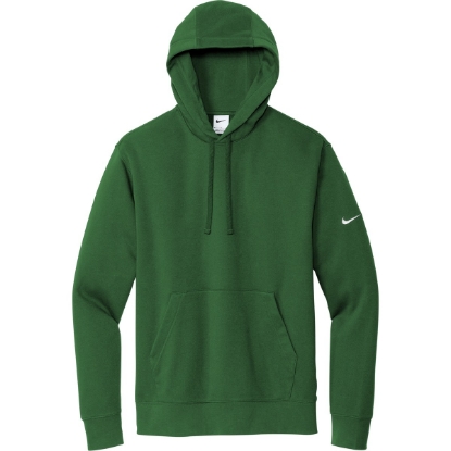 Custom Nike Club Fleece Sleeve Swoosh Pullover Hoodie Gorge Green