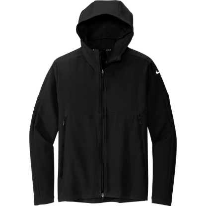 Custom Nike Hooded Soft Shell Jacket Black